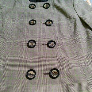 Josephine Women's Gray Polyester Long Sleeve Button Front Jacket Blazer Size 12